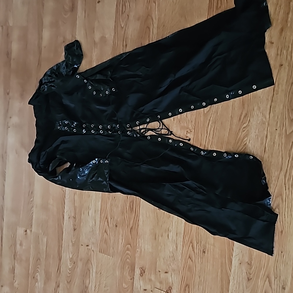 Long/short sleeve latex like cosplay jacket